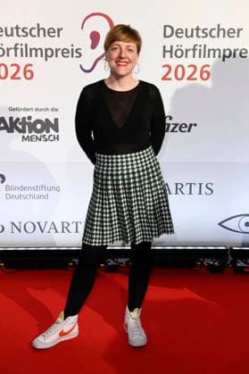 Pola Beck bei der Verleihung des 24. Deutschen Hörfilmpreises 2026 im Colosseum Filmtheater. Berlin, 24.03.2026