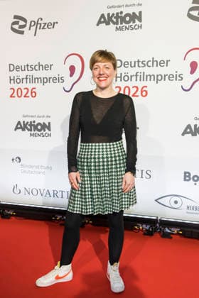 Deutscher Hörfilmpreis, Preisverleihung im Kino Colosseum, Berlin, 24.03.2026 Pola Beck vor der Preisverleihung zum Deutschen Hörfilmpreis im Berliner Kino Colosseum am 24.03.2026 Berlin Kino Collosseum Copyright: xBenxKriemannx