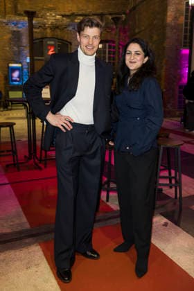 Deutscher Hörfilmpreis, Preisverleihung im Kino Colosseum, Berlin, 24.03.2026 Helgi Schmid und Rana Farahani vor der Preisverleihung zum Deutschen Hörfilmpreis im Berliner Kino Colosseum am 24.03.2026 Berlin Kino Collosseum Copyright: xBenxKriemannx