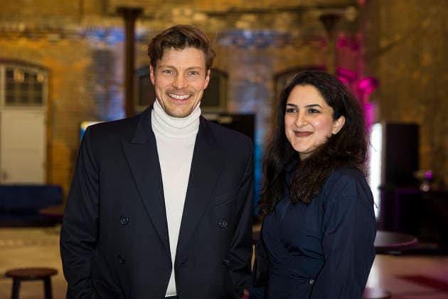 Deutscher Hörfilmpreis, Preisverleihung im Kino Colosseum, Berlin, 24.03.2026 Helgi Schmid und Rana Farahani vor der Preisverleihung zum Deutschen Hörfilmpreis im Berliner Kino Colosseum am 24.03.2026 Berlin Kino Collosseum Copyright: xBenxKriemannx