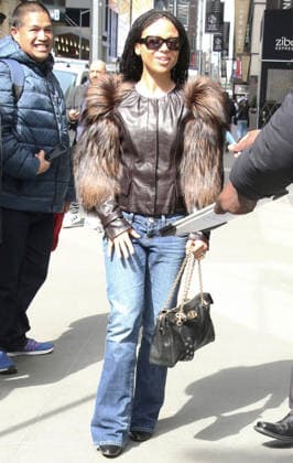 NEW YORK, NY - MARCH 25: Myha la seen exiting SiriusXM Studios in New York City on March 25, 2026. Copyright: xRWx