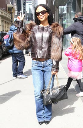 NEW YORK, NY - MARCH 25: Myha la seen exiting SiriusXM Studios in New York City on March 25, 2026. Copyright: xRWx