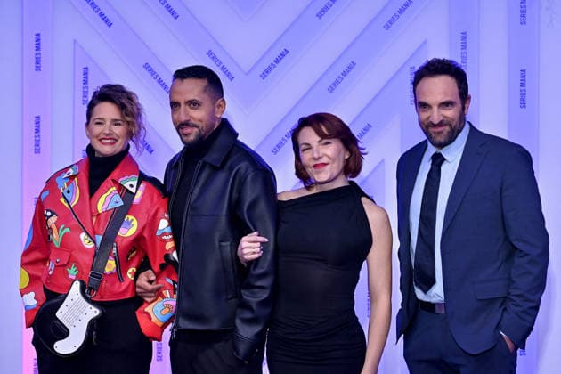 Series Mania Festival - Lille Members of the cast of Scenes de ménages Elodie Poux, Majid Berhila, Anne-Élisabeth Blateau and David Mora attends the premiere of Dustfall during the Day Six of the Series Mania Festival on March 25, 2026 in Lille, France. Photo by Franck Castel ABACAPRESS.COM Lille France  Copyright: xCastelxFranck ABACAx