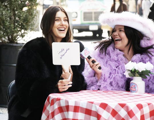 Camila Morrone, and Tiffany Baira shooting on set of Street Hearts at Crosby Street Hotel in New York. March 25, 2026. Featuring: Camila Morrone, and Tiffany Baira Where: New York City, New York, United States When: 25 Mar 2026 Credit: Roger Wong INSTARimages EDITORIAL USE ONLY. NOT FOR USE BY NEWSPAPERS BASED IN THE UK. Copyright: xx instar55581463