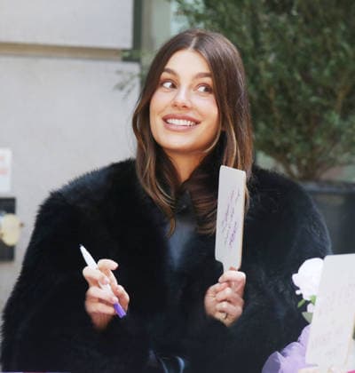 Camila Morrone, shooting on set of Street Hearts at Crosby Street Hotel in New York. March 25, 2026. Featuring: Camila Morrone Where: New York City, New York, United States When: 25 Mar 2026 Credit: Roger Wong INSTARimages EDITORIAL USE ONLY. NOT FOR USE BY NEWSPAPERS BASED IN THE UK. Copyright: xx instar55581474