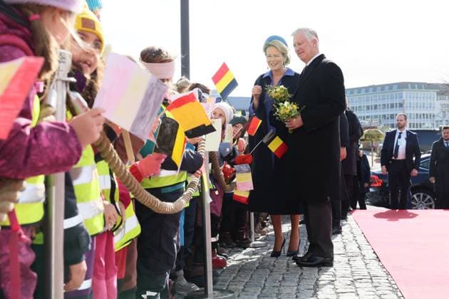 Queen Mathilde and King Philippe - Filip of Belgium meet citizens on day three of the official state visit of the Belgian royal couple to Norway, on Thursday 26 March 2026. Belgian monarchs are on an official state visit to Norway from 24 to 26 March 2026.  BENOITxDOPPAGNE 168931305