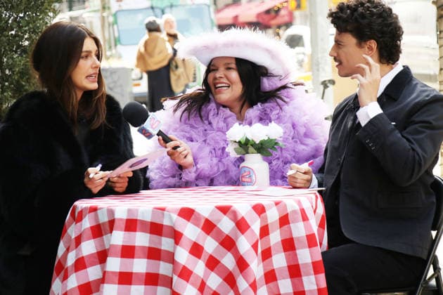 NEW YORK, NY- MARCH 25: Camila Morrone, Tiff Baira and Adam DiMarco seen taping an episode of Street Hearts In New York City on March 25, 2026. Copyright: xRWx