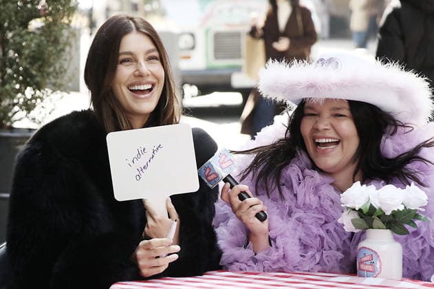 NEW YORK, NY- MARCH 25: Camila Morrone and Tiff Baira seen taping an episode of Street Hearts In New York City on March 25, 2026. Copyright: xRWx