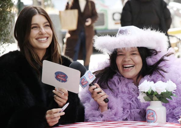 NEW YORK, NY- MARCH 25: Camila Morrone and Tiff Baira seen taping an episode of Street Hearts In New York City on March 25, 2026. Copyright: xRWx