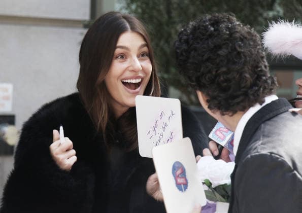 NEW YORK, NY- MARCH 25: Camila Morrone seen taping an episode of Street Hearts In New York City on March 25, 2026. Copyright: xRWx