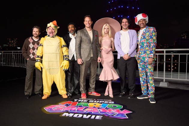Nintendo and Illumination celebrate THE SUPER MARIO GALAXY MOVIE at the famous Tokyo Tower in Tokyo, Japan on Thursday, March 26, 2026. The movie will be released on April 1, 2026 in the United States and in Japan on April 24. Pictured: Charlie Day, Jack Black, Donald Glover, Chris Pratt, Anya Taylor-Joy, Benny Safdie & Keegan Michael-Key, aflo_324926733