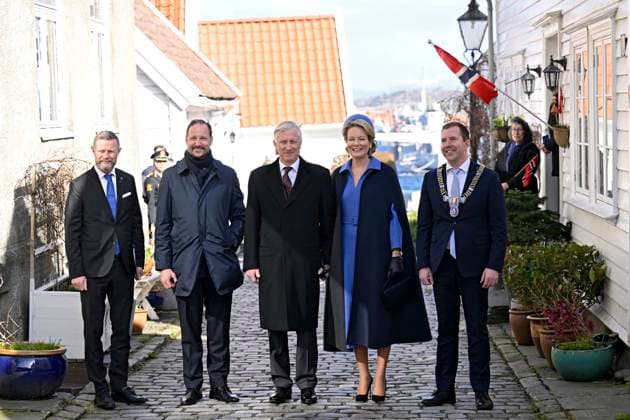 State Visit of King Philippe and Queen Mathilde to Norway (Day 3) STAVANGER, NORWAY - MARCH 26 : State Visit of King Philippe and Queen Mathilde to Norway (Day 3) : - Short walk with Prince Haakon in old Stavanger to the Stavanger concert hall on March 26, 2026 in Stavanger, Norway, 26 03 2026 Stavanger Norway  Copyright: xDidierxLebrunx