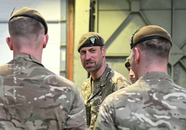 . 26 03 2026. Bulford, United Kingdom. Prince William, the Prince of Wales, during a visit to the 1st Battalion The Mercian Regiment in Bulford, United Kingdom.  xPoolx xi-Imagesx IIM-26665-0045
