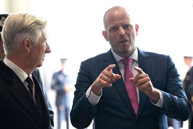 State Visit of King Philippe and Queen Mathilde to Norway (Day 3) STAVANGER, NORWAY - MARCH 26 : State Visit of King Philippe and Queen Mathilde to Norway (Day 3) : - Sola Air Station : Norway-Belgium Defence security cooperation with Minister Theo Francken (N-VA) on March 26, 2026 in Stavanger, Norway, 26 03 2026 Stavanger Norway  Copyright: xDidierxLebrunx