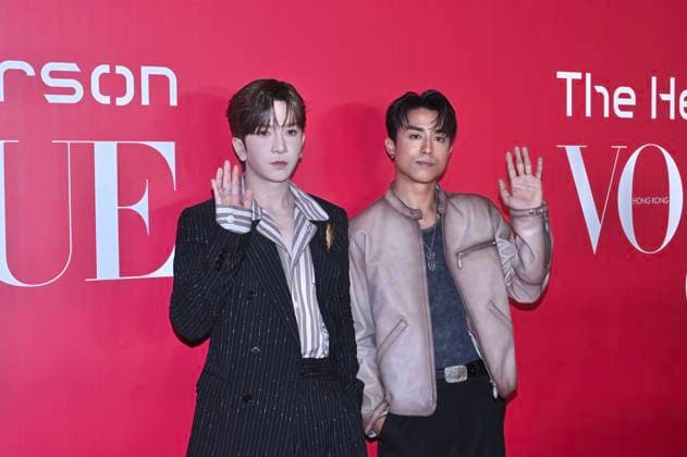 RECORD DATE NOT STATED VOGUE Hong Kong Event Anson Lo Hon Ting and Anson Kong Ip Sang, the member of MIRROR, posing photo at the event of VOGUE Hong Kong on March 26, 2026 in Hong Kong. (Photo by Kobe Li Nexpher Images) Hong Kong