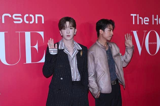 RECORD DATE NOT STATED VOGUE Hong Kong Event Anson Lo Hon Ting and Anson Kong Ip Sang, the member of MIRROR, posing photo at the event of VOGUE Hong Kong on March 26, 2026 in Hong Kong. (Photo by Kobe Li Nexpher Images) Hong Kong