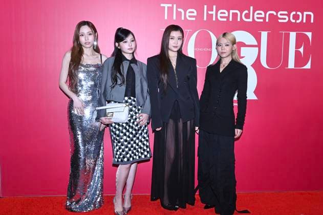 RECORD DATE NOT STATED VOGUE Hong Kong Event Left to right: Ivy So Nga Lam, Day Hui Yat, Candy Wong Ka Ching and Garie Shum Ching Hau the member of COLLAR, posing photo at the event of VOGUE Hong Kong on March 26, 2026 in Hong Kong. (Photo by Kobe Li Nexpher Images) Hong Kong