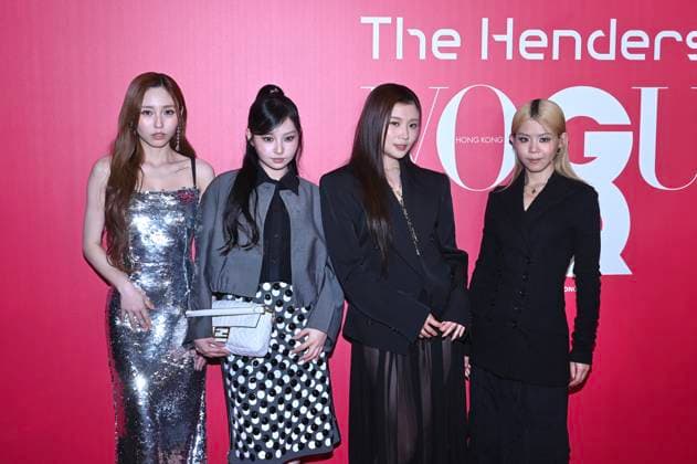 RECORD DATE NOT STATED VOGUE Hong Kong Event Left to right: Ivy So Nga Lam, Day Hui Yat, Candy Wong Ka Ching and Garie Shum Ching Hau the member of COLLAR, posing photo at the event of VOGUE Hong Kong on March 26, 2026 in Hong Kong. (Photo by Kobe Li Nexpher Images) Hong Kong