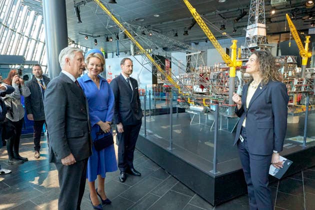 Belgian Royal Couple Visits Norway - Day 3 Queen Mathilde and King Philippe of Belgium during the Visit of the Norwegian Petroleum Museum in Stavanger in Norway on March 25, 2026, during the second day of the official visit in Norway. Photo by Olivier Polet ABACAPRESS.COM Stavanger Norway  Copyright: xPoletxOlivier ABACAx