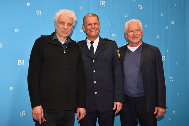 Miroslav Nemec, Thomas Hampel ( Präsident des Polizeipräsidiums München ) und Udo Wachtveitl Premiere Tatort - Unvergänglich - Teil 1 Fernsehen, Film HFF Audimax München 26. März 2026