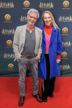 26.03.2026. Düsseldorf. Cirque du Soleil - Alegria. Red Carpet am Abend der Düsseldorfer Premiere. Hier (l-r): Rolf Berg und Julia Beerhold Düsseldorf Gerresheim Glasmacherviertel Nordrhein-Westfalen Deutschland