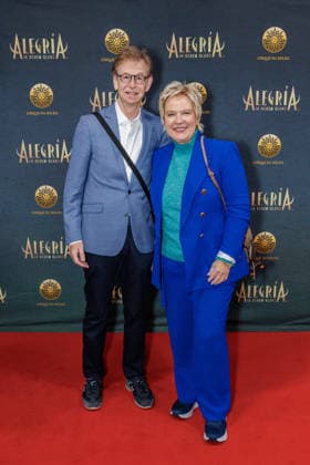 26.03.2026. Düsseldorf. Cirque du Soleil - Alegria. Red Carpet am Abend der Düsseldorfer Premiere. Hier: Birgit Biggi Lechtermann und ihr Ehemann Ingo Kersting Düsseldorf Gerresheim Glasmacherviertel Nordrhein-Westfalen Deutschland
