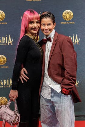 26.03.2026. Düsseldorf. Cirque du Soleil - Alegria. Red Carpet am Abend der Düsseldorfer Premiere. Hier (l-r): Chantal-Jale Kirman und Hanna Sökeland Düsseldorf Gerresheim Glasmacherviertel Nordrhein-Westfalen Deutschland