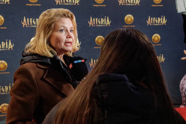26.03.2026. Düsseldorf. Cirque du Soleil - Alegria. Red Carpet am Abend der Düsseldorfer Premiere. Hier: Annette Frier Düsseldorf Gerresheim Glasmacherviertel Nordrhein-Westfalen Deutschland