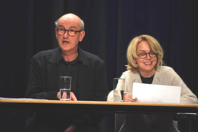 Lesung mit Johannes Herrschmann Schauspieler Gisela Schneeberger Schauspielerin Muenchen Gruenwald 26.03.2026 Buergerhaus Roemerschanz Ausstellungs Eroeffnung fuer die Sonderausstellung Karl Valentin und die Alten Rittersleut in der Burg Gruenwald, Zweigmuseum der Archaeologischen Staatssammlung, Foto Muenchen