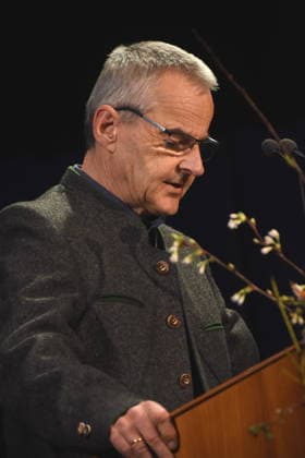 Prof Dr. Rupert Gebhard Direktor Burg Gruenwald Muenchen Gruenwald 26.03.2026 Buergerhaus Roemerschanz Ausstellungs Eroeffnung fuer die Sonderausstellung Karl Valentin und die Alten Rittersleut in der Burg Gruenwald, Zweigmuseum der Archaeologischen Staatssammlung, Foto Muenchen