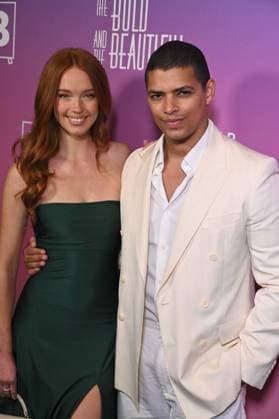 Riley Rasmussen, Delon de Metz at arrivals for THE BOLD AND THE BEAUTIFUL BBTV Launch Party, Wheelhouse LA, Los Angeles, CA, March 26, 2026. Photo By: Michael Mattes Everett Collection THE BOLD AND THE BEAUTIFUL BBTV Launch Party PUBLICATIONXNOTxINxCANxCHNxFRAxITAxJPNxNORxPOLxRUSxESPxUKxUSA