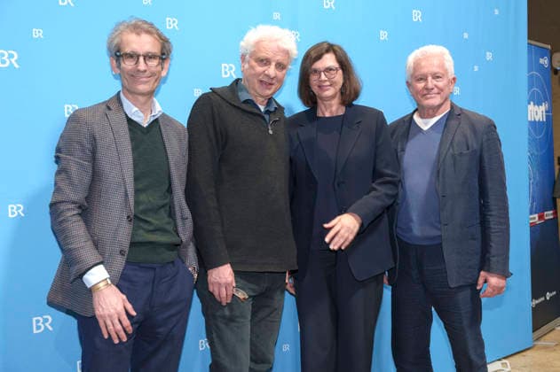 ARD Tatort München - Unvergänglich, Teil 1, Premiere in München #2 Björn Wilhelm, Udo Wachtveitl, Ilse Aigner und Miroslav Nemec bei der Premiere des ARD Fernsehfilms Tatort - Unvergänglich , dem letzen Fall von Ivo Batic und Franz Leitmayr, im Audimax der Hochschule für Fernsehen und Film. München, 26.03.2026