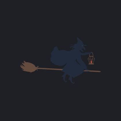 Witch Computer Symbol Witch Color icon on dark background Copyright: xburntime555x
