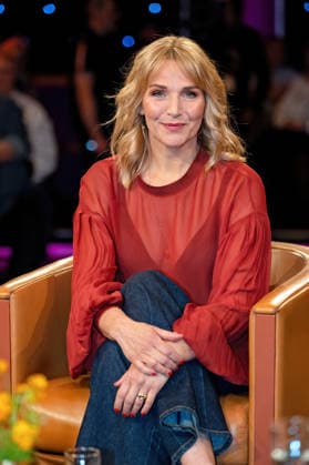 MDR - Riverboat. Schauspielerin Tanja Wedhorn anläßlich der Aufzeichnung der MDR - Talkshow Riverboat am 27.03.2026 in der Mediacity Leipzig. 20260327ADO0059