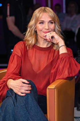 MDR - Riverboat. Schauspielerin Tanja Wedhorn anläßlich der Aufzeichnung der MDR - Talkshow Riverboat am 27.03.2026 in der Mediacity Leipzig. 20260327ADO0081