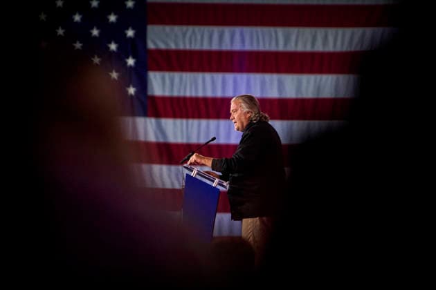 March 27, 2026, Grapevine, Texas, USA: Steve Bannon during the annual 2026 Conservative Political Action Conference at the Gaylord Resort in Grapevine, TX, Friday, March 27, 2026. Grapevine USA - ZUMAg216 20260327_znp_g216_011 Copyright: xDominicxGwinnx