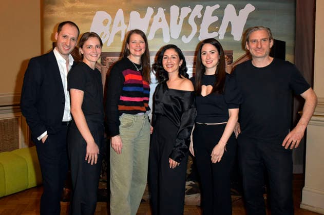 David Steinberger, Isabel Ment, Bettina Kasten, Tülin Sezgin, Vidina Popov und Jonas Hien beim Special Screening Banausen - Comedy. Theater. Chaos. im Deutschen Theater. Berlin, 27.03.2026