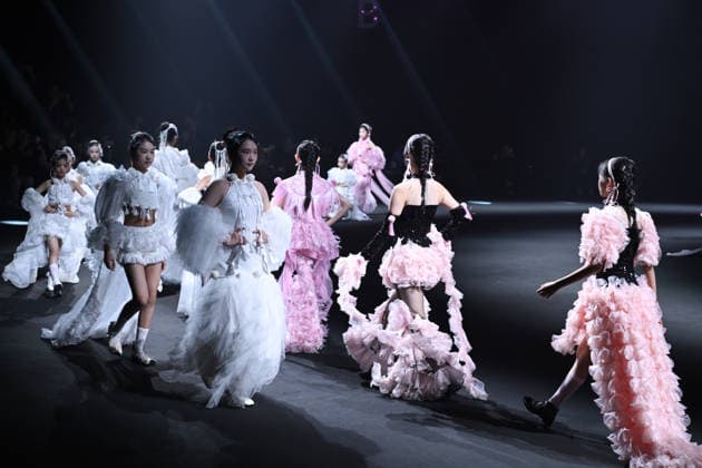 BEIJING, CHINA - MARCH 28: Models walk the runway at the XIANAI collection by designer Huang Yayun on day 9 of China Fashion Week 2026 (Spring) at 798Â·751 PARK on March 28, 2026 in Beijing, China.  Copyright: xChinaxNewsxServicex 111631272737