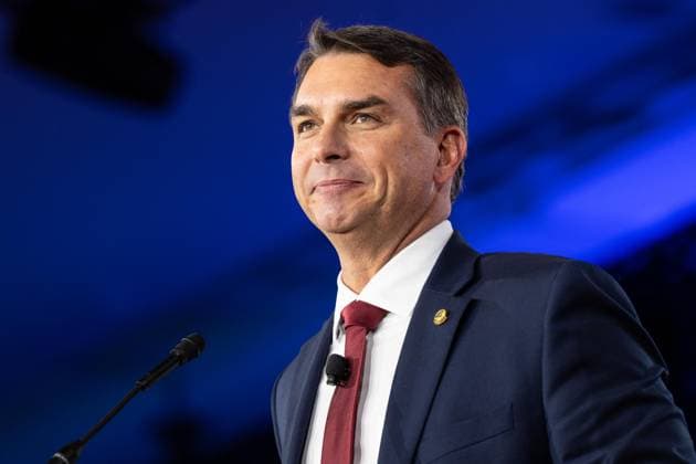 March 28, 2026, Grapevine, Texas, USA: Flavio Bolsonaro, Brazilian Senator speaks during day 3 of CPAC Conference at Gaylord Texan Resort & Convention Center in Grapevine, TX on March 26, 2026. Grapevine USA - ZUMAr339 20260328_znp_r339_083 Copyright: xLevxRadinx
