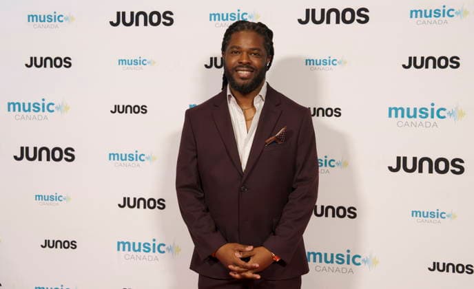 March 28, 2026, Hamilton, On, CAN: Kirk Diamond, nominated for Reggae Recording of the Year, on the red carpet at the 2026 Juno Awards Gala in Hamilton, Saturday, March 28, 2026. Hamilton CAN  - ZUMAc35_ 20260328_zaf_c35_087 Copyright: xPeterxPowerx