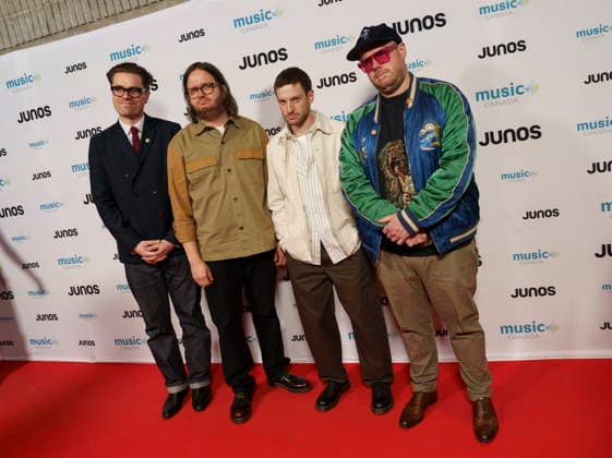 March 28, 2026, Hamilton, On, CAN: Members of Pup, nominated for Alternative Album of the Year, on the red carpet at the 2026 Juno Awards Gala in Hamilton, Saturday, March 28, 2026. Hamilton CAN  - ZUMAc35_ 20260328_zaf_c35_096 Copyright: xPeterxPowerx
