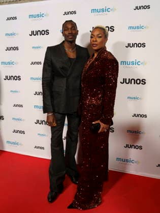 March 28, 2026, Hamilton, On, CAN: Featured artist Jully Black and TOBi, nominated for Rap Album EP of the Year, on the red carpet at the 2026 Juno Awards Gala in Hamilton, Saturday, March 28, 2026. Hamilton CAN  - ZUMAc35_ 20260328_zaf_c35_136 Copyright: xPeterxPowerx