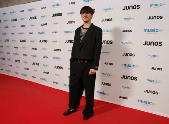 March 28, 2026, Hamilton, On, CAN: Fredz, nominated for Francophone Album of the Year, on the red carpet at the 2026 Juno Awards Gala in Hamilton, Ont. on Saturday, March 28, 2026. Hamilton CAN  - ZUMAc35_ 20260328_zaf_c35_147 Copyright: xPeterxPowerx