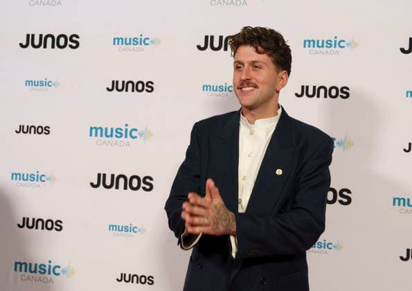 March 28, 2026, Hamilton, On, CAN: Mario Puglia, nominated for Latin Music recording of the Year, on the red carpet at the 2026 Juno Awards Gala in Hamilton, Saturday, March 28, 2026. Hamilton CAN  - ZUMAc35_ 20260328_zaf_c35_166 Copyright: xPeterxPowerx