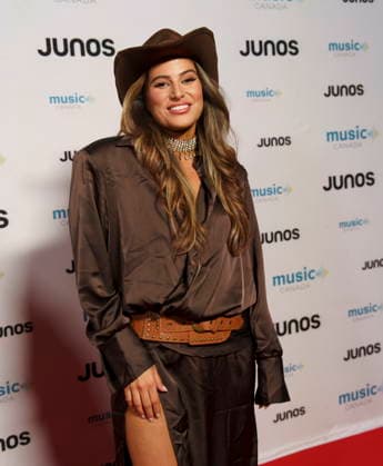 March 28, 2026, Hamilton, On, CAN: Shawnee Kish, nominated for Contemporary Indigenous Artist or Group of the Year, on the red carpet at the 2026 Juno Awards Gala in Hamilton, Saturday, March 28, 2026. Hamilton CAN  - ZUMAc35_ 20260328_zaf_c35_169 Copyright: xPeterxPowerx