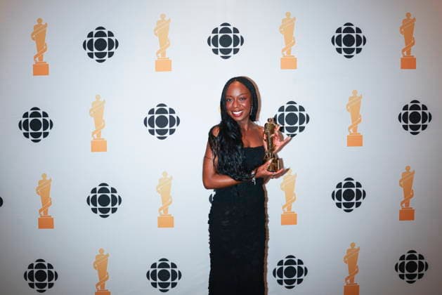 March 28, 2026, Hamilton, On, Canada: Debby Friday poses for photos after winning Dance Recording of the Year during the 2026 Juno Awards Gala in Hamilton, Saturday, March 28, 2026. Hamilton Canada  - ZUMAc35_ 20260328_zaf_c35_184 Copyright: xNickxIwanyshynx