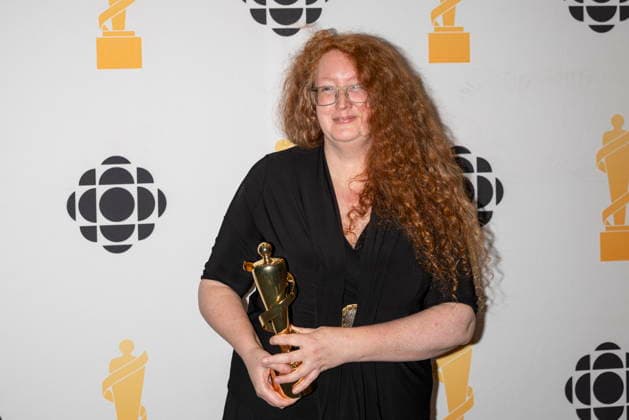 March 28, 2026, Hamilton, On, Canada: Amy Brandon poses for photos after winning Classical Composition of the Year during the 2026 Juno Awards Gala in Hamilton, Saturday, March 28, 2026. Hamilton Canada  - ZUMAc35_ 20260328_zaf_c35_191 Copyright: xNickxIwanyshynx