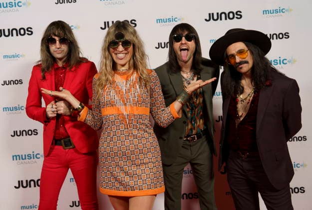 March 28, 2026, Hamilton, On, CAN: The Damn Truth, nominated for Rock Album of the Year, on the red carpet at the 2026 Juno Awards Gala in Hamilton, Saturday, March 28, 2026. Hamilton CAN  - ZUMAc35_ 20260328_zaf_c35_201 Copyright: xPeterxPowerx
