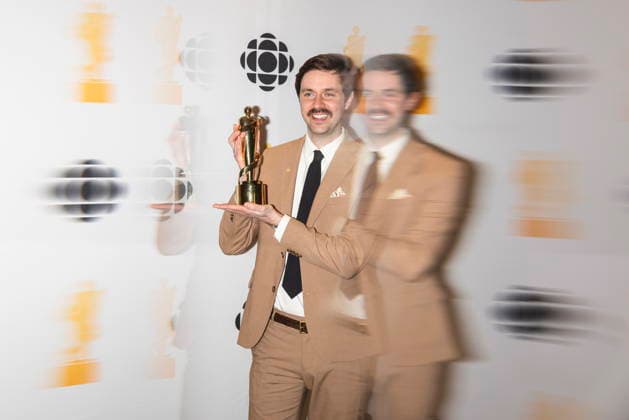 March 28, 2026, Hamilton, On, Canada: Adam Christie poses for photos after winning Comedy Album of the Year during the 2026 Juno Awards Gala in Hamilton, Saturday, March 28, 2026. Hamilton Canada  - ZUMAc35_ 20260328_zaf_c35_222 Copyright: xNickxIwanyshynx