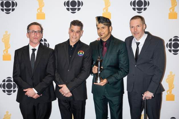 March 28, 2026, Hamilton, On, Canada: Billy Talent, recipient of the Humanitarian Award, pose for photos during the 2026 Juno Awards Gala in Hamilton, Saturday, March 28, 2026. Hamilton Canada  - ZUMAc35_ 20260328_zaf_c35_232 Copyright: xNickxIwanyshynx